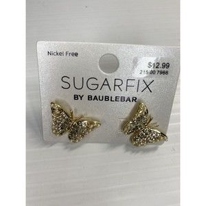 Sugarfix by BaubleBar Crystal Wings Butterfly Stud Statement Earrings